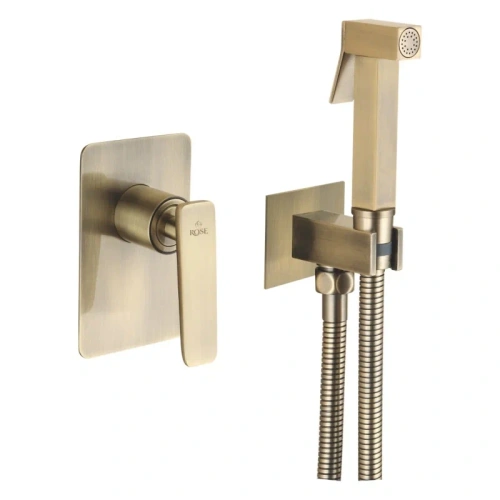 Гигиенический душ со смесителем Rose R1605Q бронза - фото 2