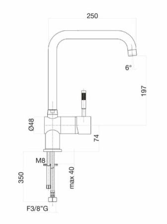 Смеситель для кухни Fiore 44CR5461 на мойку хром