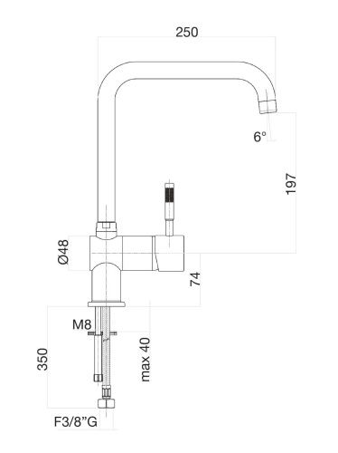 Смеситель для кухни Fiore 44CR5461 на мойку хром - фото 3