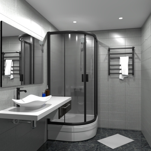 Полотенцесушитель Маргроид Вид 81-10 профильный 8110-6050-1083-9005R 53х60 электрический черный матовый - фото 3