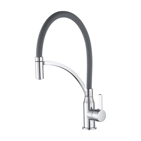 Смеситель для кухни Shevanik S643-9 на мойку хром/серый