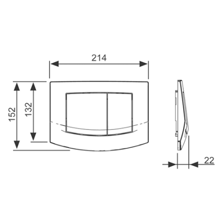 Клавиша смыва механическая Tece TECEambia 9240200 цвет белый