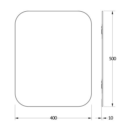 Зеркало Evoform Colora BY 0431 40х50 подвесное