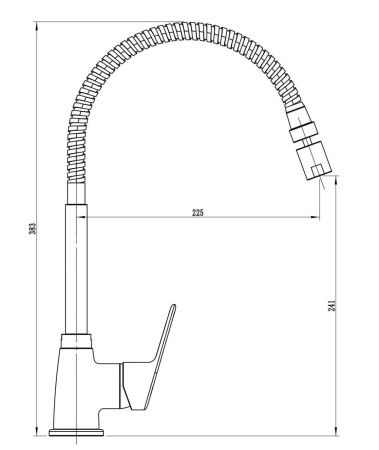 Смеситель для кухни Voda Wave WA519S на мойку хром