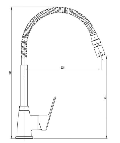 Смеситель для кухни Voda Wave WA519S на мойку хром - фото 3