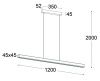 Линейный подвесной светильник Italline IT013-6021 black 3000K