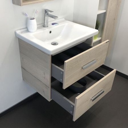 Тумба с раковиной Comforty Парма 00004143490CF 60х50 подвесная цвет серый