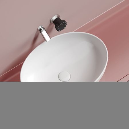 Раковина из сантехнического фарфора Ceramica Nova ELEMENT CN6056MW 50х40 накладная цвет белый без отверстий под смеситель