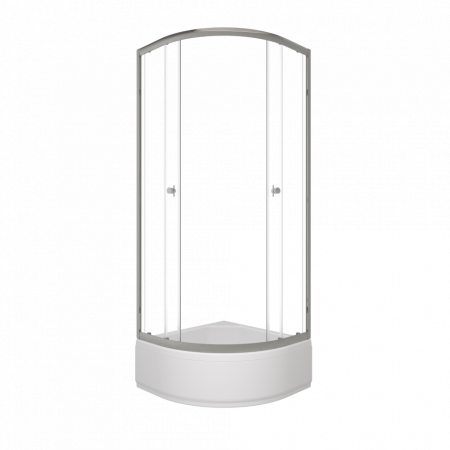 Душевой уголок Тритон Ультра Щ0000072617 80х80 стекло прозрачное профиль белый с поддоном