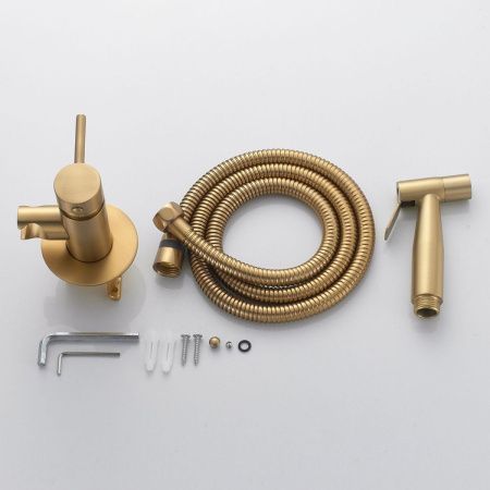 Гигиенический душ со смесителем Shevanik S147G золото