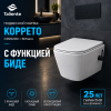 Унитаз подвесной Taliente Correto CR25200+SMnero белый с сиденьем микролифт безободковый смыв торнадо