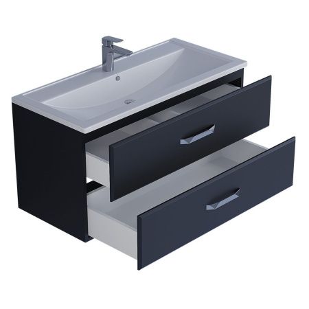 Тумба под раковину Uperwood Foster 291020519 100х50 подвесная цвет черный