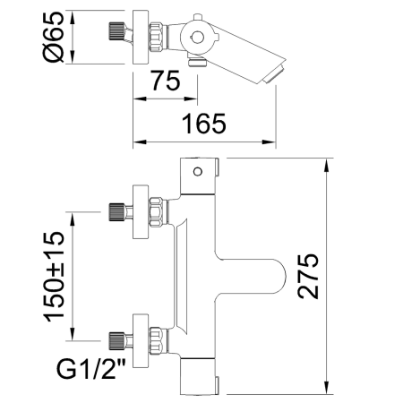 Смеситель Clever UP! URBAN 61897 настенный черный