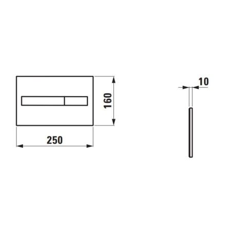 Клавиша смыва механическая Laufen Installation System LIS 8.9566.1.716.000.1 цвет черный