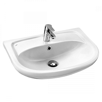 Раковина керамическая Onika Эллада 1WH110198 60х44 накладная цвет белый 1 отверстие под смеситель