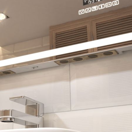 Зеркало с подсветкой Vigo Geometry Media Voice 44 60х70