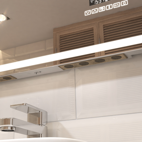 Зеркало с подсветкой VIGO Geometry Media Voice 52 120х70 - фото 4