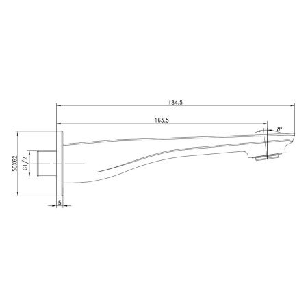 Излив LeMark LM5981CW настенный белый/хром