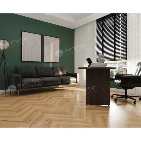 SPC ламинат Alpine Floor Chervon Alpine ECO 18-19 MC Дуб Самерсет Chevron толщина 0.5 см 43 класс 600х127