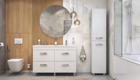 Тумба под раковину Velvex ORLANDO tnORL.120-211 120х40 напольная цвет белый