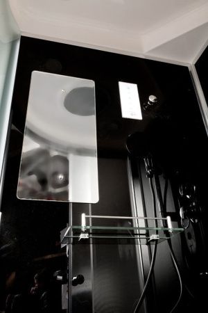 Душевая кабина AvaCan B10SELBLACK 100х100 четверть круга с крышей ориентация универсальная