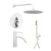 Душевая система Paffoni Light KITLIQ018BO071 встраиваемая в стену цвет белый с термостатом