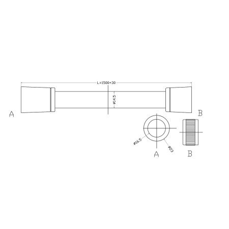 Душевой шланг LeMark LE8046P серебро