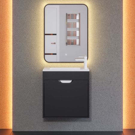 Тумба под раковину Uperwood Modul 2930205364 60х20 подвесная цвет черный