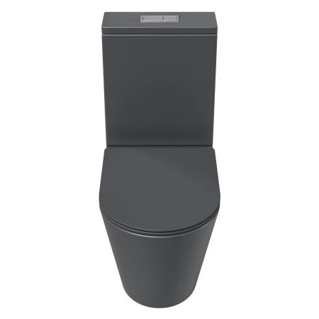 Унитаз напольный с бачком Grossman GR-4458GMSQ серый с сиденьем микролифт безободковый смыв торнадо