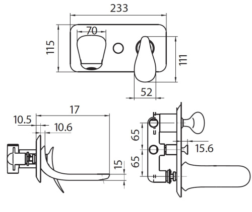 Смеситель Creavit FG2501 встраиваемый хром - фото 2