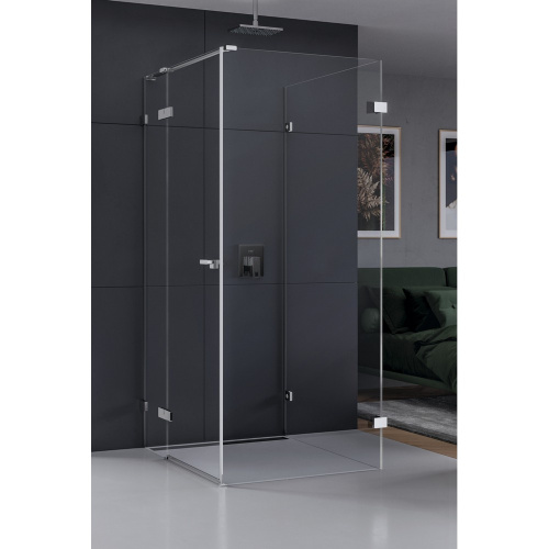 Душевой уголок New Trendy EVENTA Chrome EXK-4534 90х90 стекло прозрачное профиль хром глянцевый без поддона - фото 2