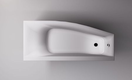 Ванна из литьевго мрамора Astra-Form Скат 01010015 170х75 пристенная асимметричная с ножками