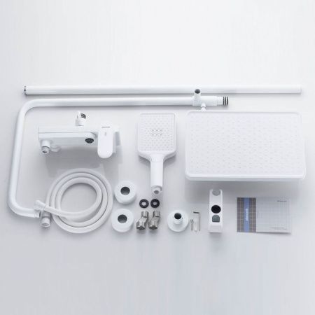 Душевая стойка Shevanik S4536C настенная цвет белый