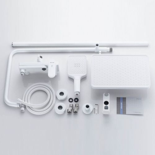 Душевая стойка Shevanik S4536C настенная цвет белый - фото 4