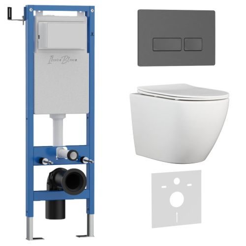 Комплект унитаз с инталляцией и клавишей смыва Iberica Blanca BILBAO ALTO IB.001M.BLA.234.218 - фото 2