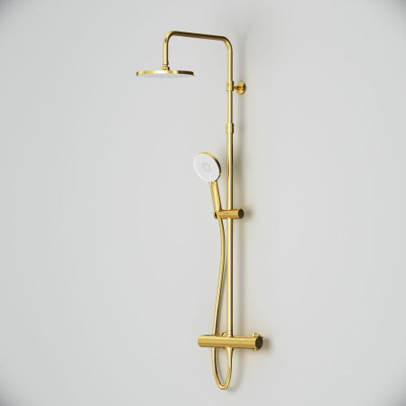 Душевая стойка Am.Pm X-Joy F0785A499 настенная цвет золото с термостатом