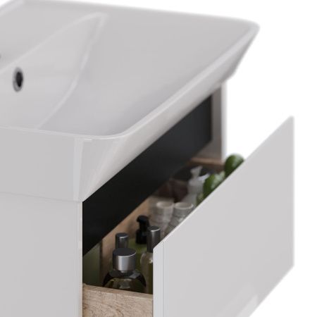 Тумба под раковину LeMark Combi LM03C60T-black 60х30 напольная цвет белый