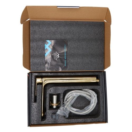 Смеситель для раковины Fashun A5185-35 на столешницу золото - фото 4