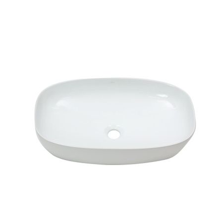 Раковина из сантехнического фарфора Melana A500A-805 60х40 накладная цвет белый без отверстий под смеситель