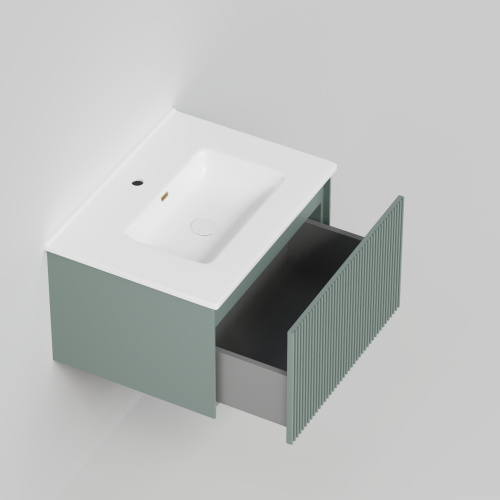 Тумба под раковину La Fenice Terra FNC-01-TER-G-60 59х45х35 подвесная цвет серый матовый - фото 2