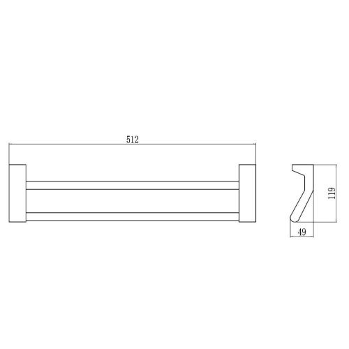 Полотенцедержатель Savol S-507348 - фото 3