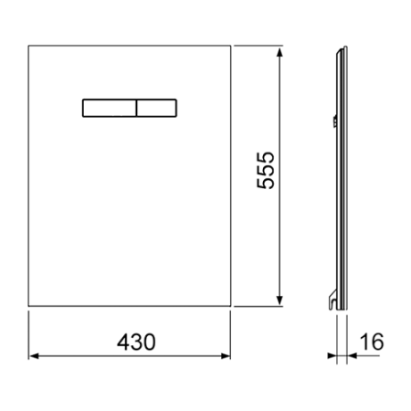 Клавиша смыва механическая Tece TECElux 9650000 цвет белый