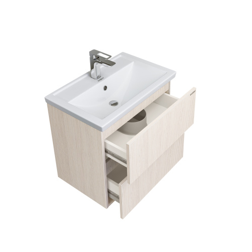 Тумба под раковину Grossman Юнит 206017 56х39х53 подвесная цвет кадена лайт - фото 5