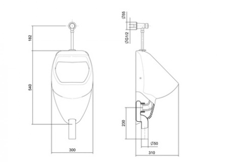Писсуар Santek Гала 1WH501805 подвесной белый