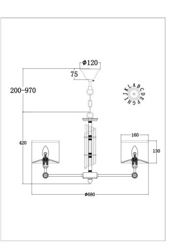 Светильник подвесной Maytoni Alloro Neoclassic MOD088PL-06BS - фото 3