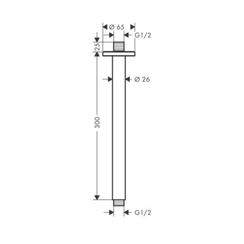Держатель верхнего душа Hansgrohe Vernis Blend 27805670 черный - фото 2