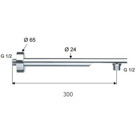 Кронштейн для верхнего душа 30 см Remer 348N30