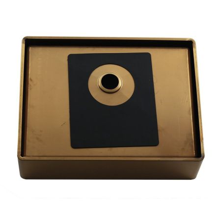 Раковина из нержавеющей стали Melana MLN-D4837G Castle 50х40 накладная цвет золото без отверстий под смеситель