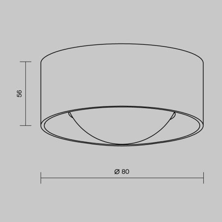 Уличный потолочный светодиодный светильник Maytoni Outdoor Lumina O498CL-L7B3K