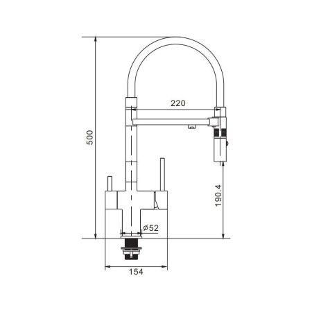 Смеситель для кухни Rose R958G на мойку золото